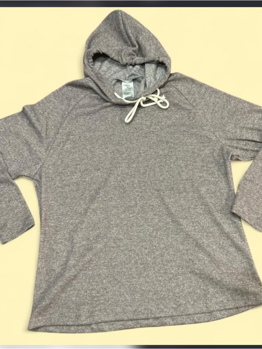 NWOT Hooded Pullover Sweater in Brown/Heather Gray